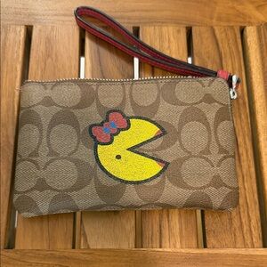 Coach Wristlet with Mrs PacMan Design